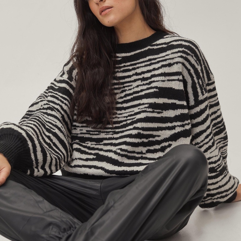 Zebra Printed Sweater from Nasty Gal
